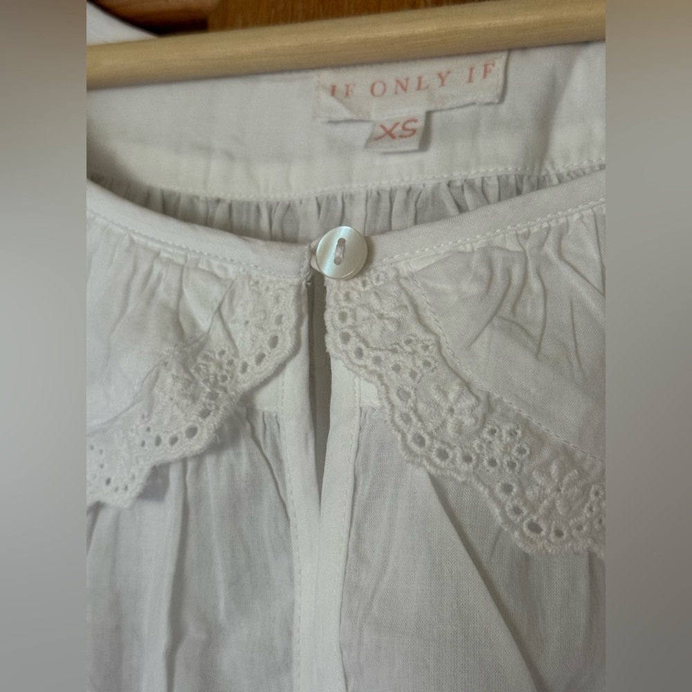 NWOT If Only If Eponine Blouse in white size XS Small - Picture 12 of 16